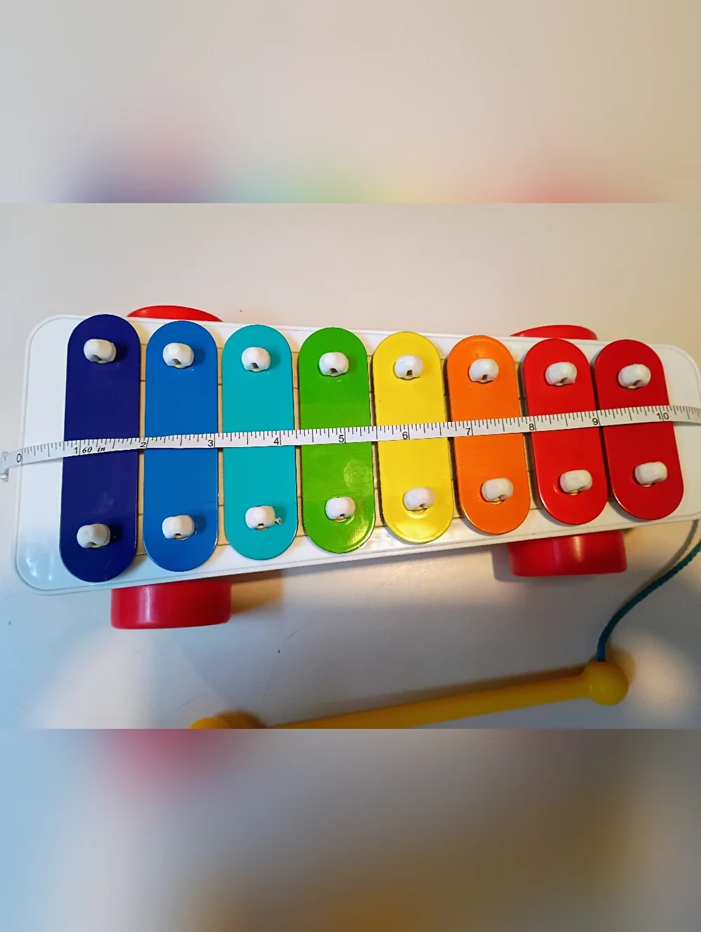 Fisher-Price Rainbow Xylophone Pull Wagon with Yellow Mallet